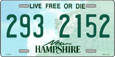NH license plate 2932152