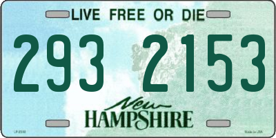 NH license plate 2932153