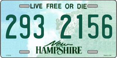 NH license plate 2932156