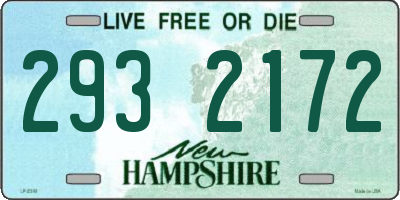 NH license plate 2932172