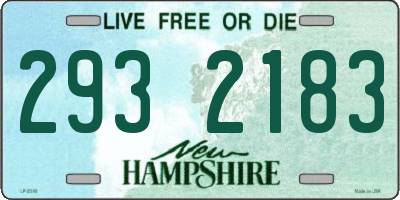 NH license plate 2932183