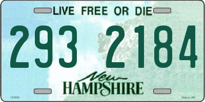 NH license plate 2932184