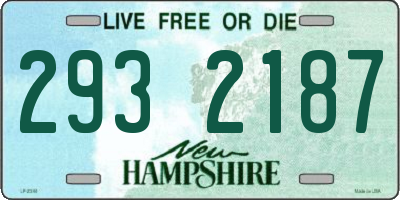 NH license plate 2932187