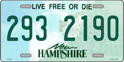 NH license plate 2932190