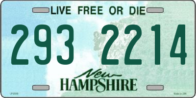 NH license plate 2932214