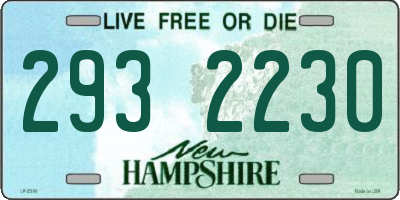 NH license plate 2932230