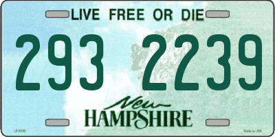 NH license plate 2932239