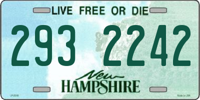 NH license plate 2932242