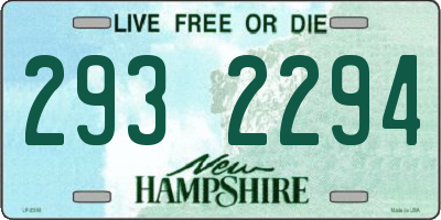 NH license plate 2932294