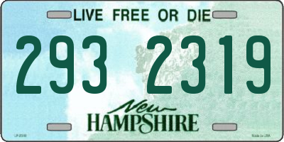 NH license plate 2932319
