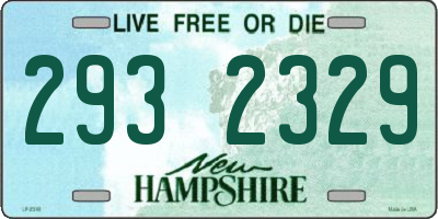 NH license plate 2932329
