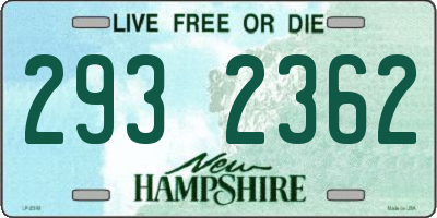 NH license plate 2932362