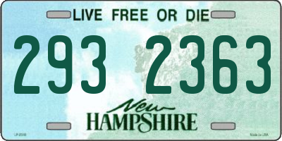 NH license plate 2932363