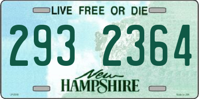 NH license plate 2932364