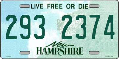 NH license plate 2932374