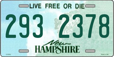 NH license plate 2932378