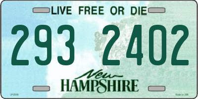 NH license plate 2932402