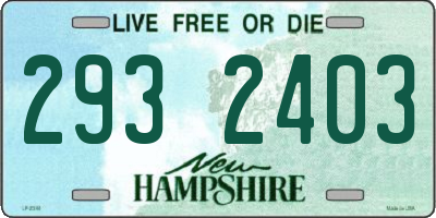 NH license plate 2932403