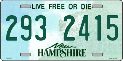 NH license plate 2932415