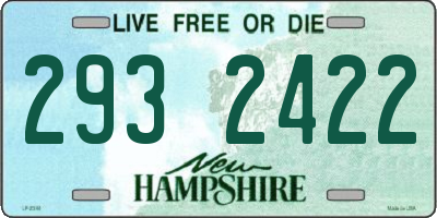 NH license plate 2932422
