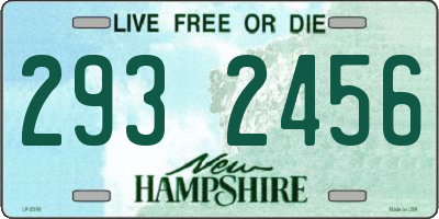 NH license plate 2932456