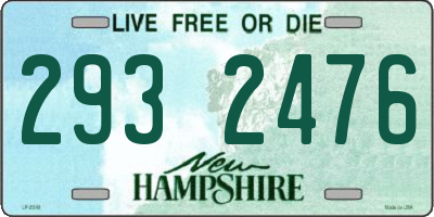 NH license plate 2932476