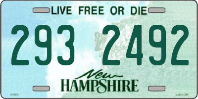 NH license plate 2932492