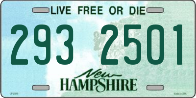 NH license plate 2932501