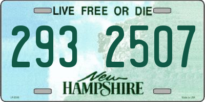 NH license plate 2932507