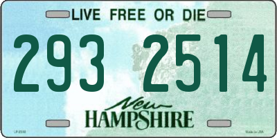 NH license plate 2932514