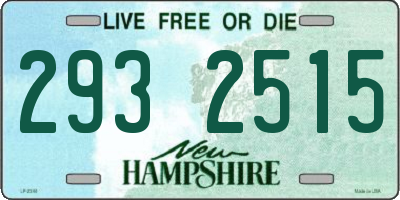 NH license plate 2932515