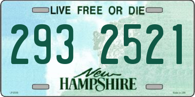 NH license plate 2932521