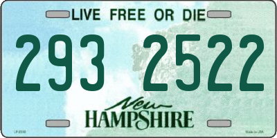 NH license plate 2932522