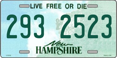 NH license plate 2932523