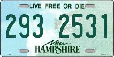 NH license plate 2932531