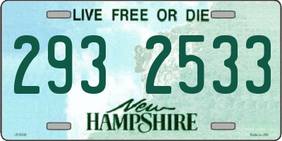 NH license plate 2932533