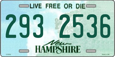 NH license plate 2932536