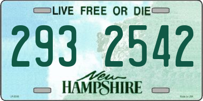 NH license plate 2932542
