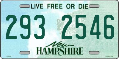 NH license plate 2932546