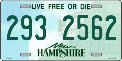 NH license plate 2932562