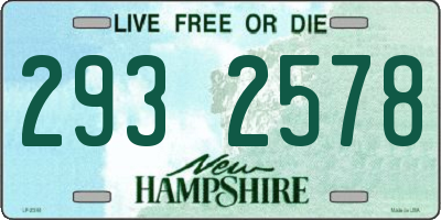 NH license plate 2932578
