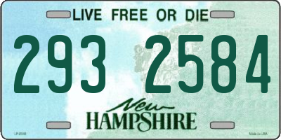 NH license plate 2932584