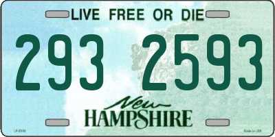NH license plate 2932593
