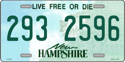 NH license plate 2932596