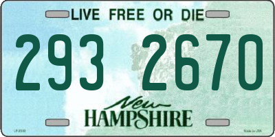 NH license plate 2932670