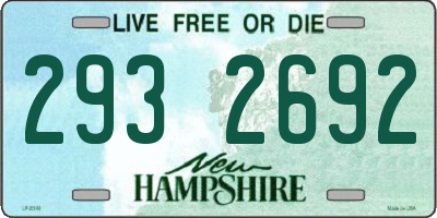 NH license plate 2932692