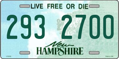 NH license plate 2932700