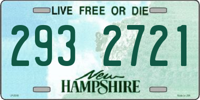 NH license plate 2932721