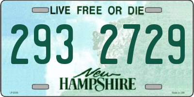 NH license plate 2932729
