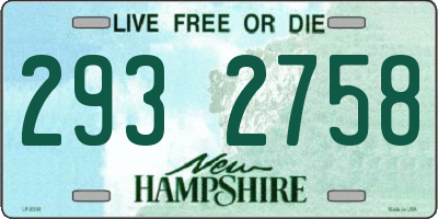 NH license plate 2932758